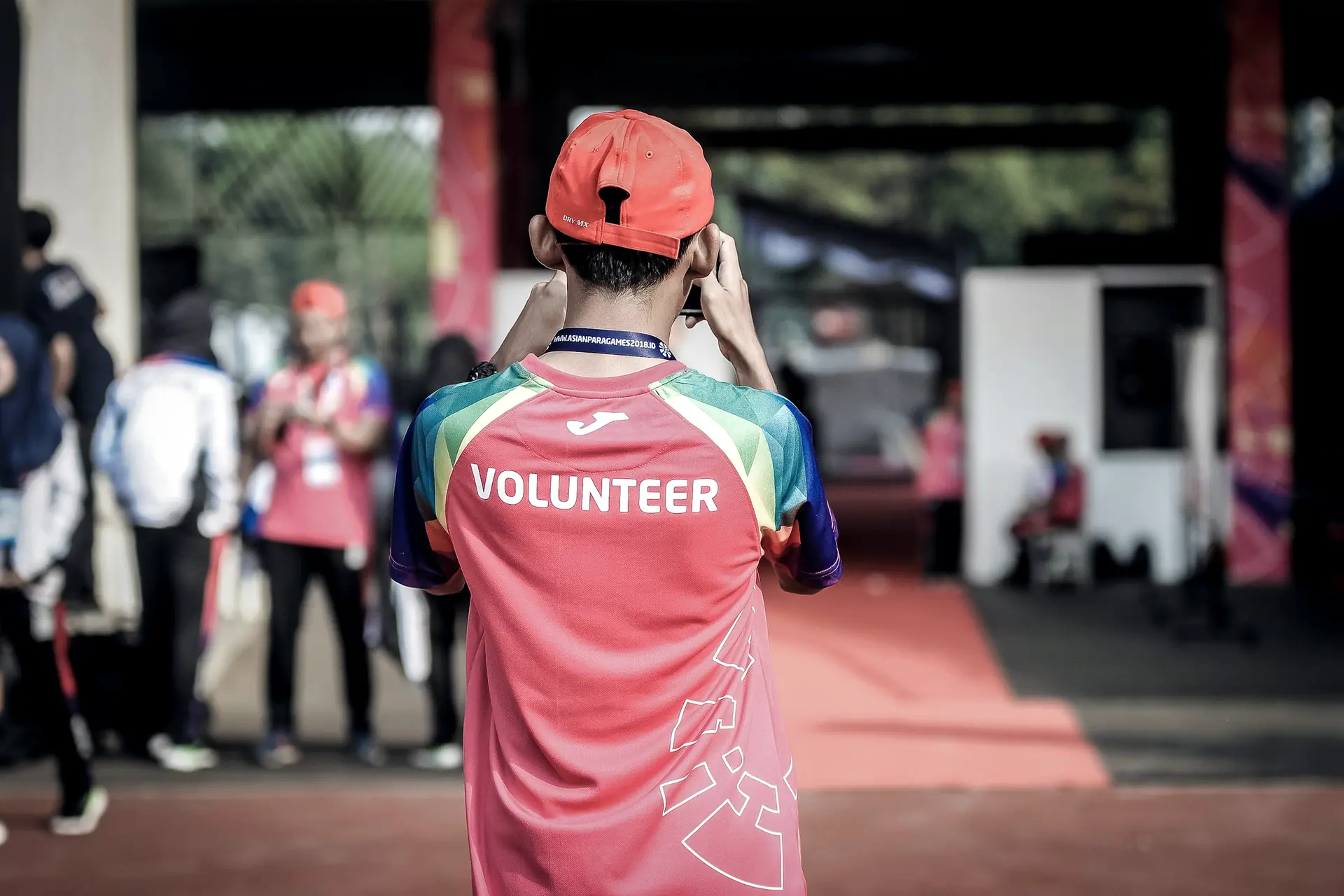 Community volunteer at a development project