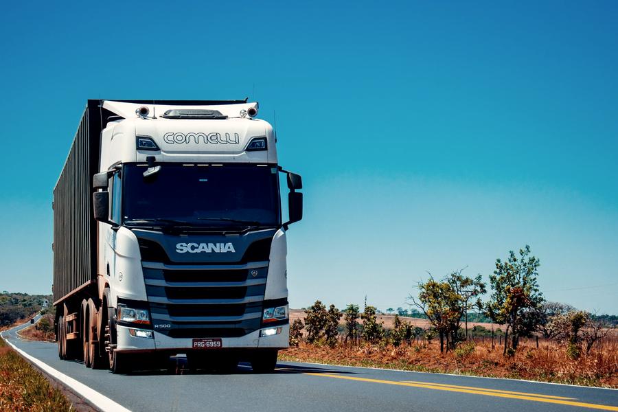 Heavy-duty truck on a South African highway